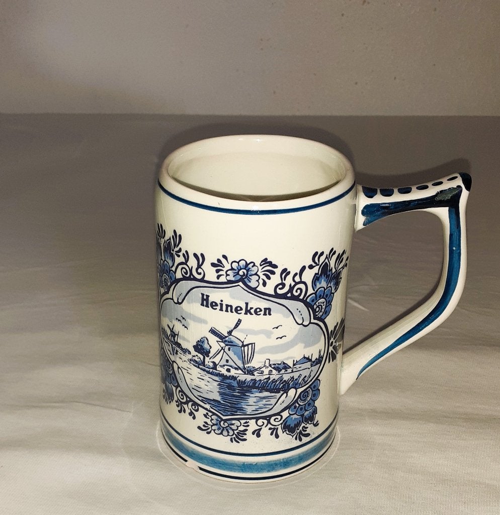 Heineken bierpul delfts blauw, Antiek en Kunst, Ophalen of Verzenden