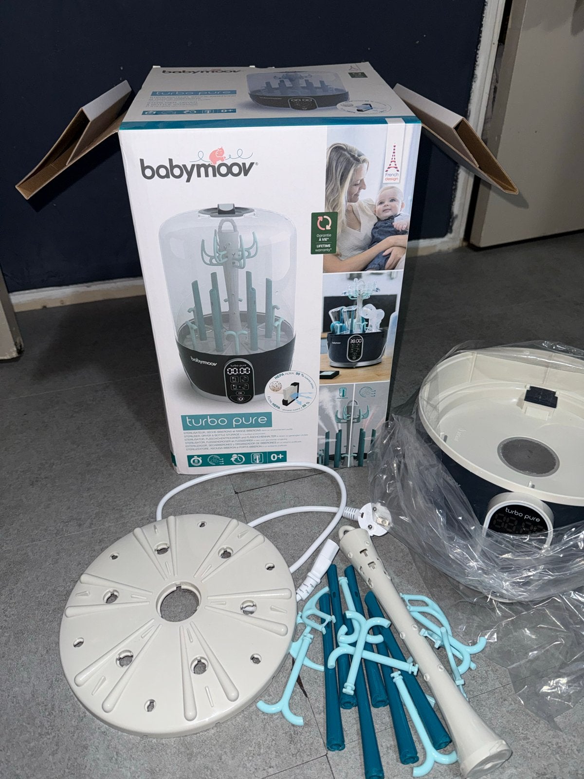 Babymoov Turbo Pure Sterilisator en Flessendroger, Ophalen of Verzenden, Zo goed als nieuw