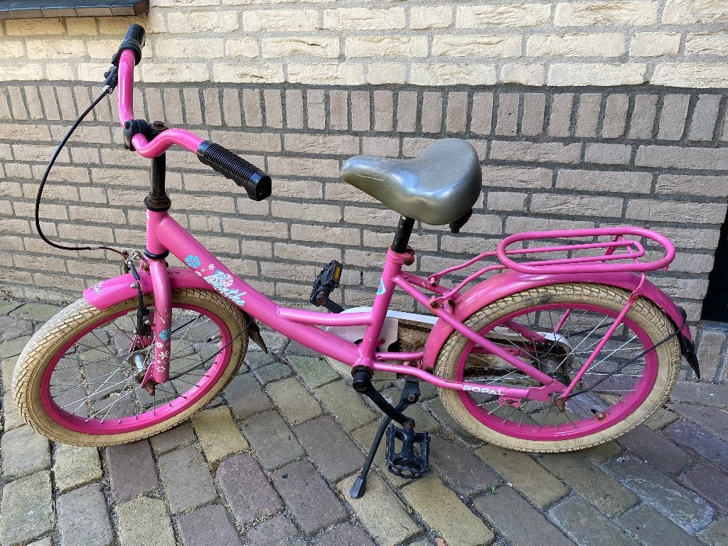 Fiets 18 inch meisje, Ophalen, Gebruikt, Handrem, Schijfrem