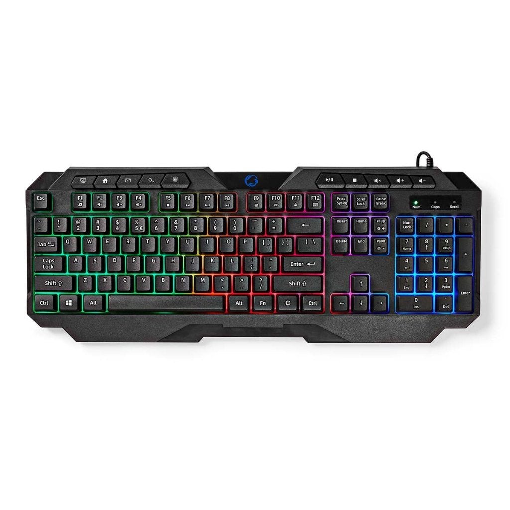 Nedis Gaming Toetsenbord - Qwerty - LED, Gaming toetsenbord, Nedis, Ophalen of Verzenden, Qwerty