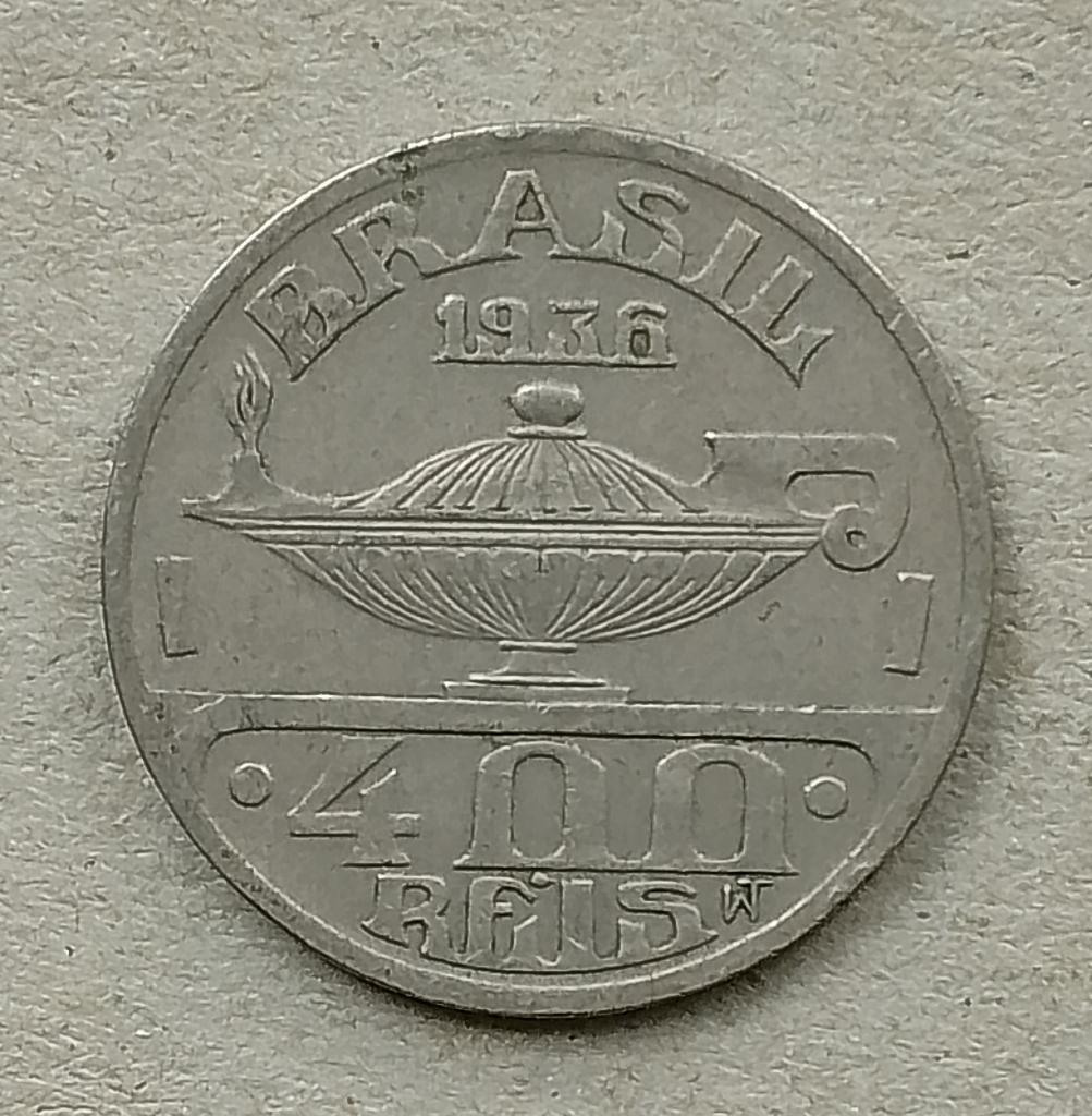 Brazilië, 400 reis 1936, Ophalen of Verzenden, Zuid-Amerika, Losse munt
