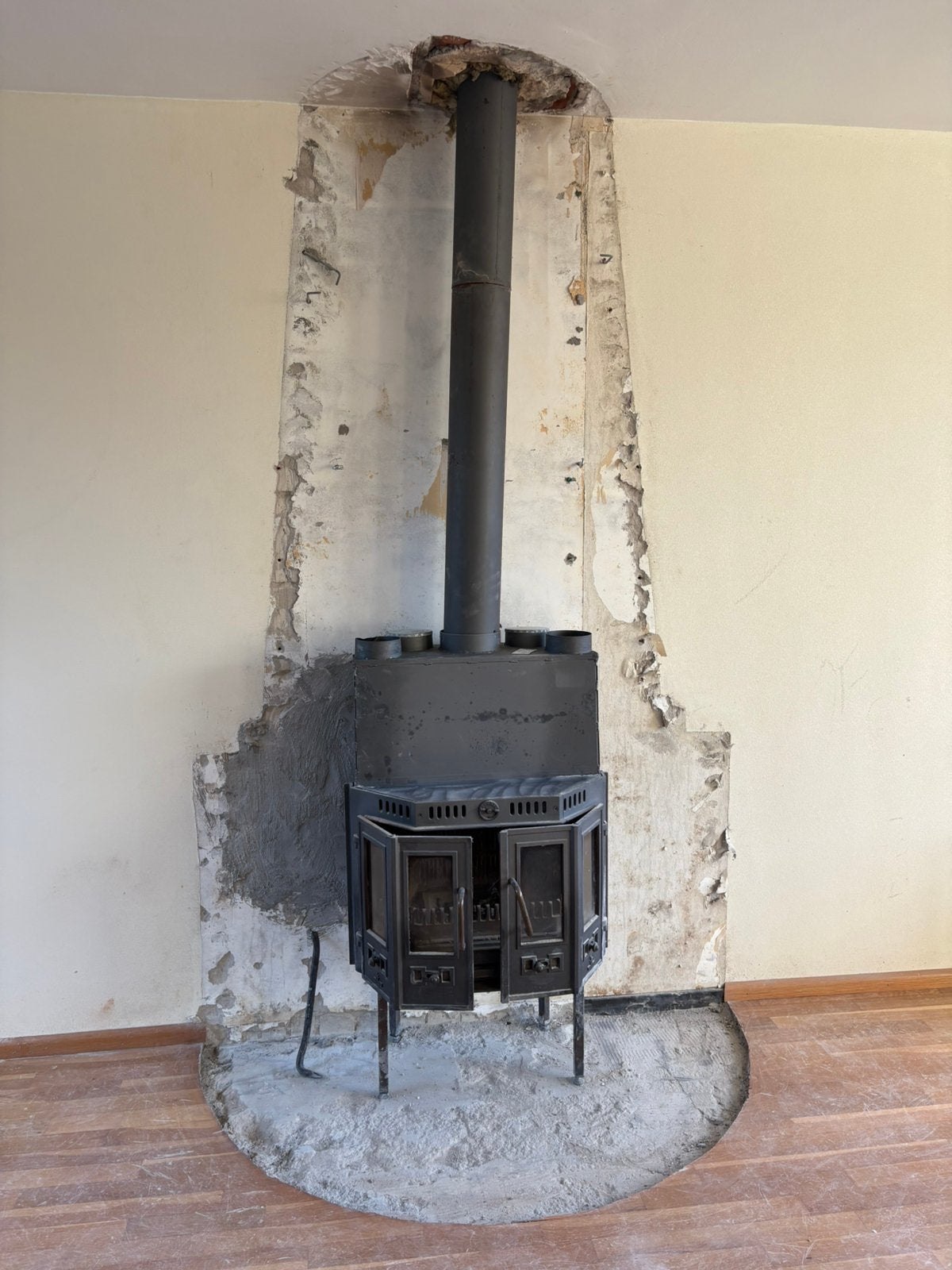 Barbas houtkachel/allesbrander, Huis en Inrichting, Ophalen, Gebruikt, Inbouwhaard, Houthaard