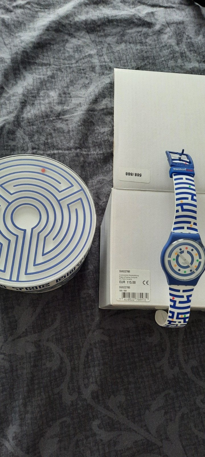 Swatch Club horloge Follow the dots Nieuw in originele doos, Ophalen of Verzenden, Nieuw, Blauw, Jongen of Meisje