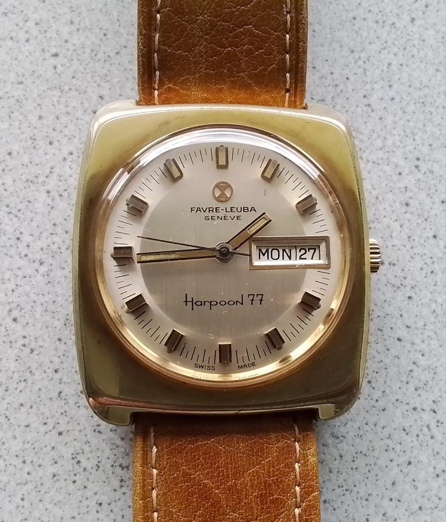 Favre Leuba Harpoon 77 Zwitsers automatisch herenhorloge, Sieraden, Tassen en Uiterlijk, Overige merken, Overige materialen, Met bandje