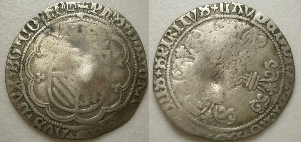 Holland - Philips de Schone - Dubbele Stuiver 1496/97, Postzegels en Munten, Munten | Nederland, Vóór koninkrijk, Zilver, Ophalen of Verzenden