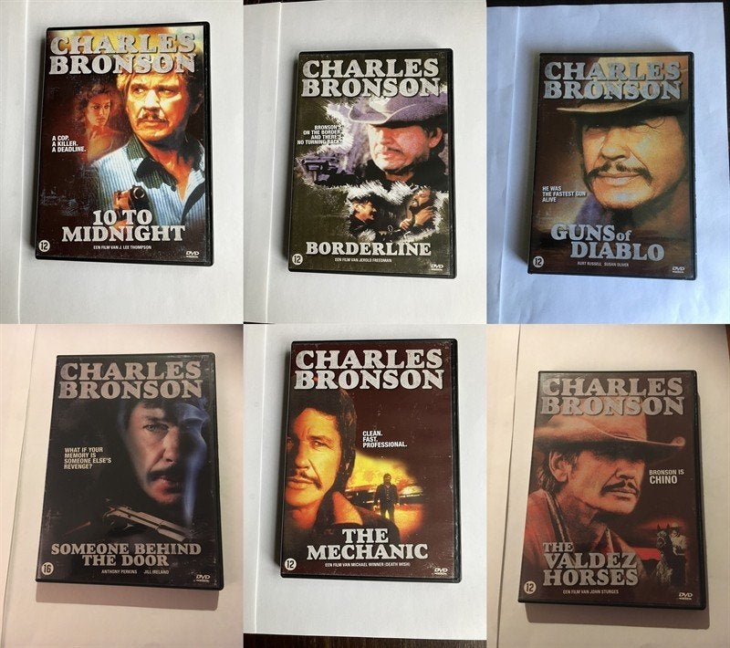 charles bronson dvd (6 stuks) collectie diverse, Alle leeftijden, Ophalen of Verzenden, Zo goed als nieuw