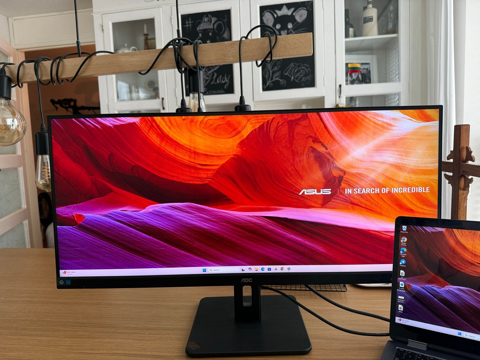 AOC Q34E2A 34 inch Ultrawide Monitor, Computers en Software, Monitoren, IPS, Minder dan 1 ms, Zo goed als nieuw, 61 t/m 100 Hz