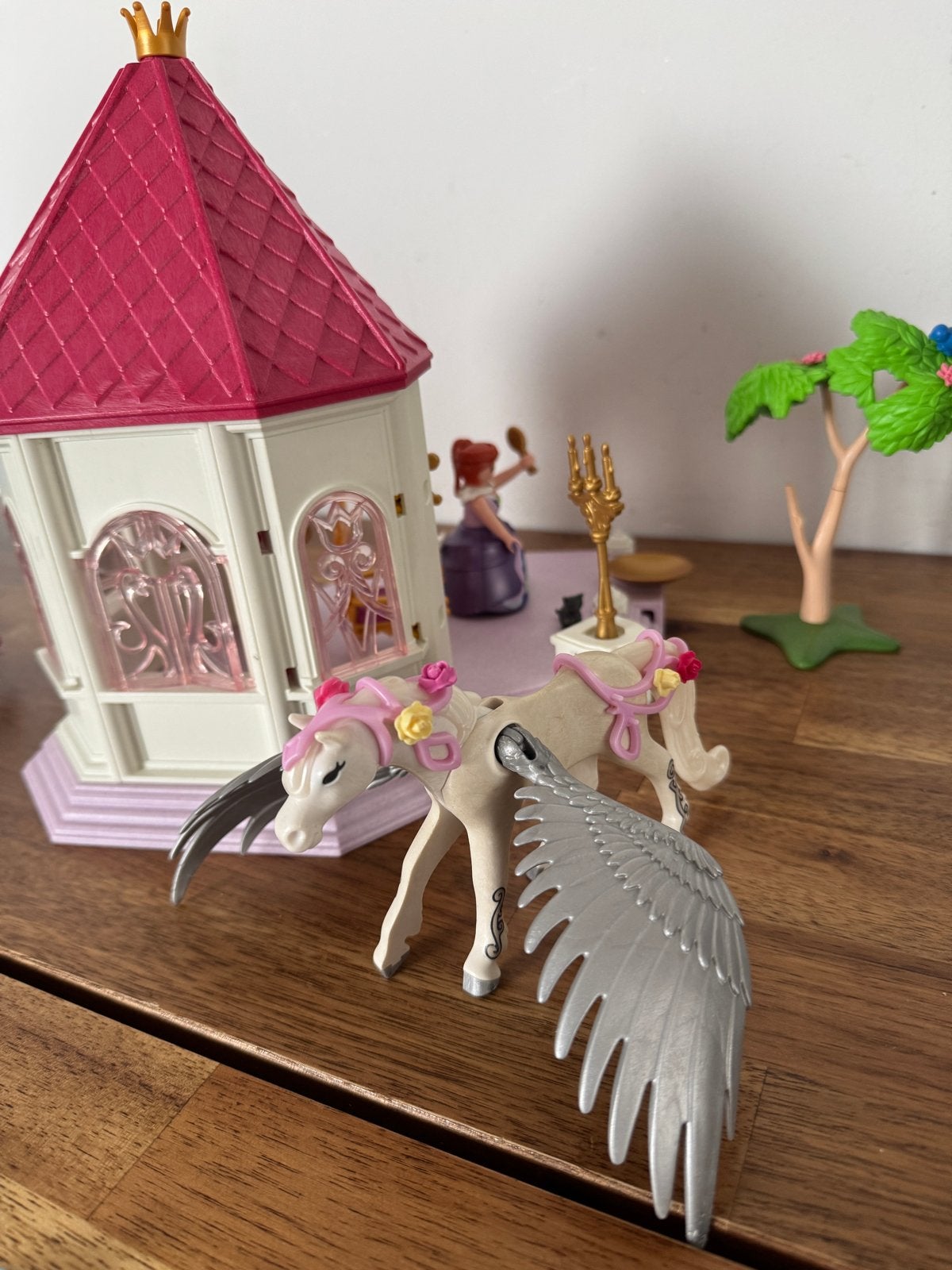 Playmobil Prinsessen Paviljoen met Pegasus en Prinses, Gebouw, Complete set, Ophalen of Verzenden, Zo goed als nieuw