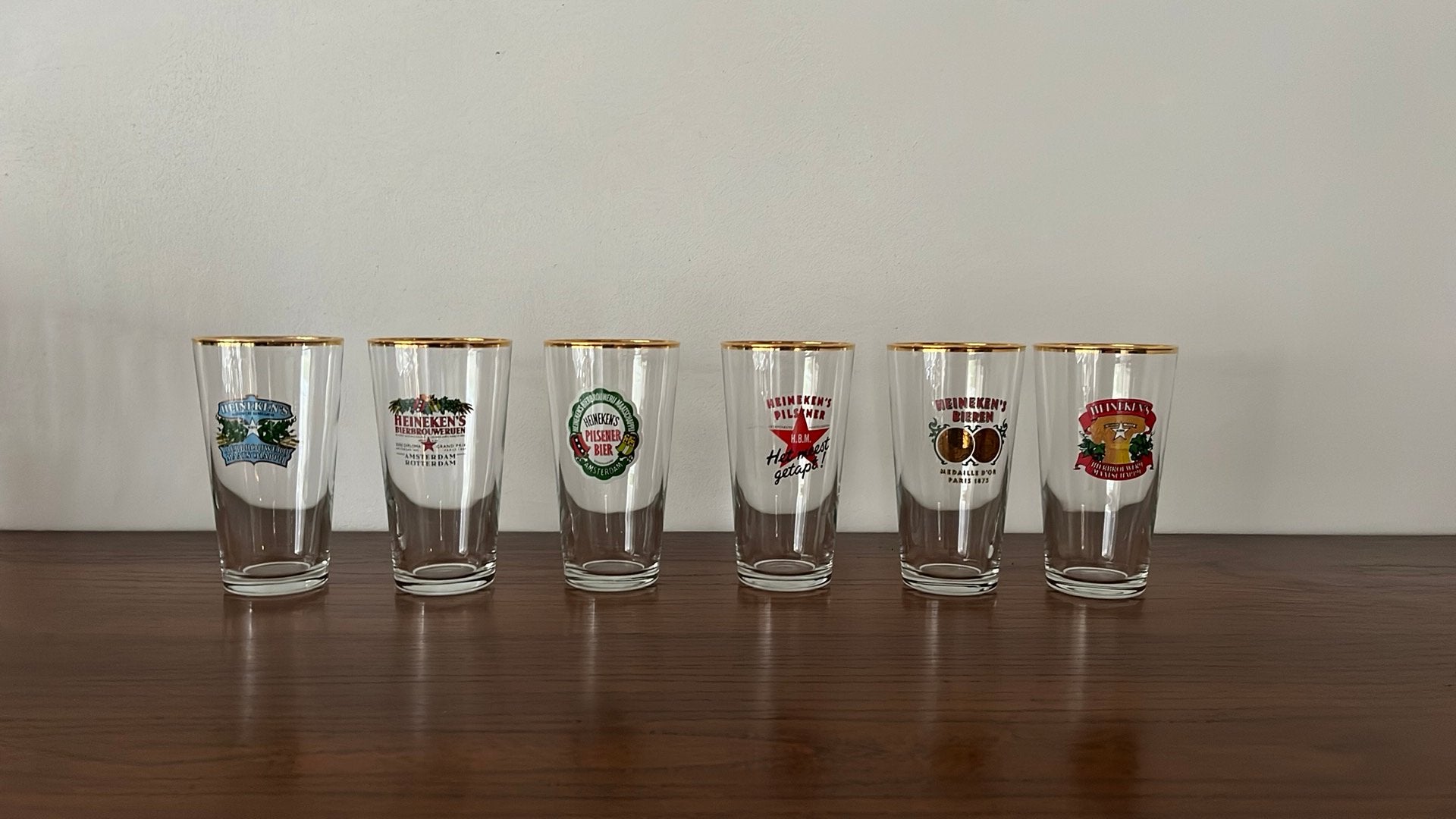 6 Nieuwe Heineken Glazen - Diverse Collectie, Ophalen of Verzenden, Nieuw, Glas, Overige merken
