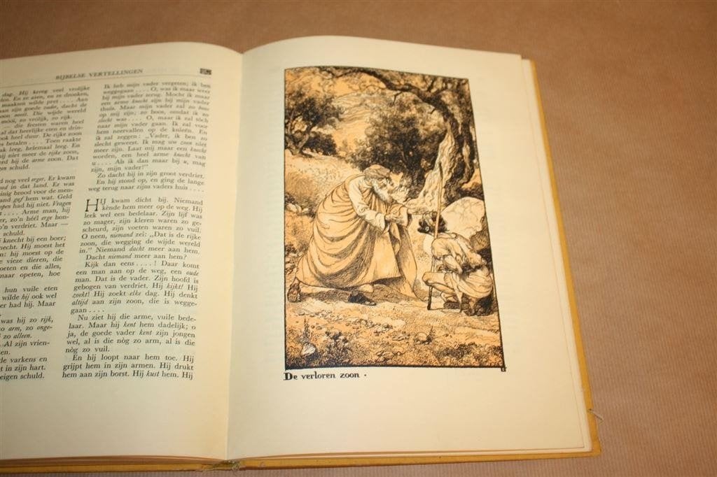 Bijbelse Vertellingen — Kinderbijbel Van de Hulst 1953 Geill, Ophalen of Verzenden, Gelezen