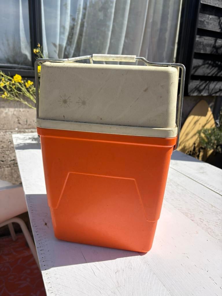 Oranje vintage curver retro koelbox koningsdag, Ophalen, Zo goed als nieuw, Koelelement