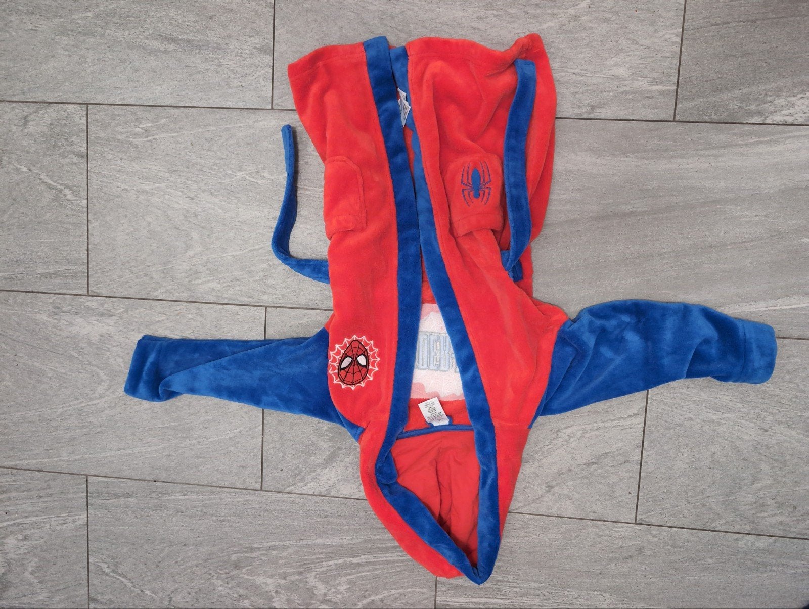 Disney Spiderman Badjas - Maat 116 cm, Ophalen, Zo goed als nieuw, Disney, Jongen