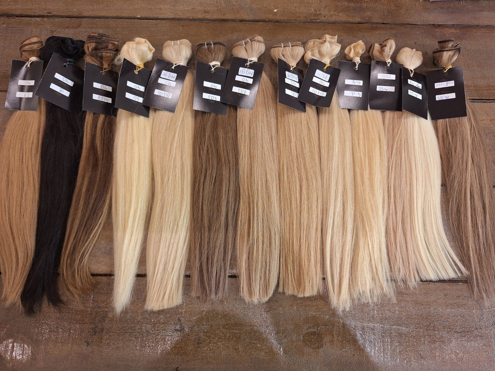 Partij 100% Remy Human Hair Double Drawn 40cm, Ophalen of Verzenden, Nieuw, Pruik of Haarverlenging