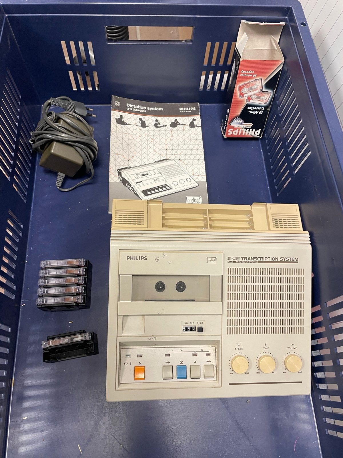 Philips Transcription System LFH 0720 met accessoires, Ophalen of Verzenden, Bandrecorder, Met banden