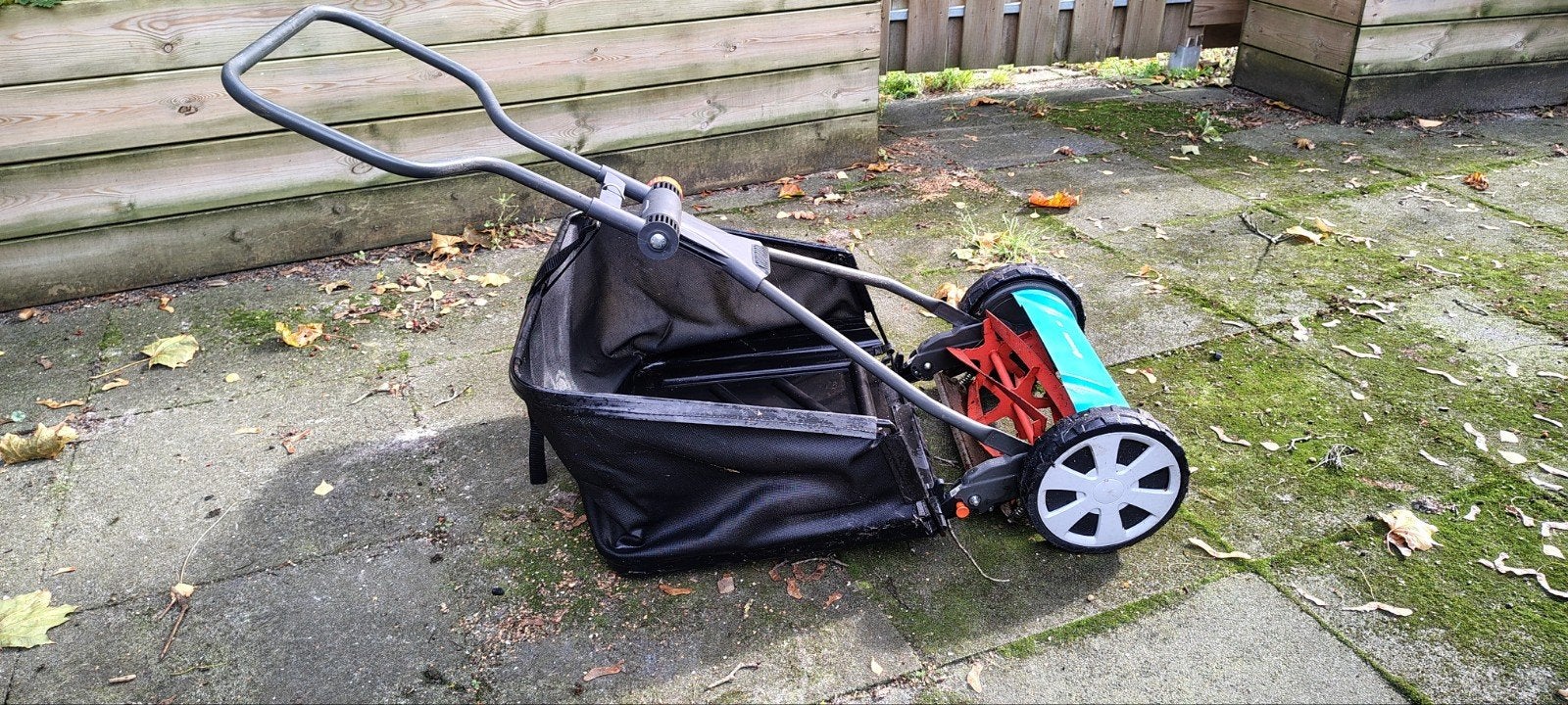 Gardena 330 Handgrasmaaier met opvangzak, Tuin en Terras, Ophalen, Gebruikt, Handgrasmaaier, Opvangzak