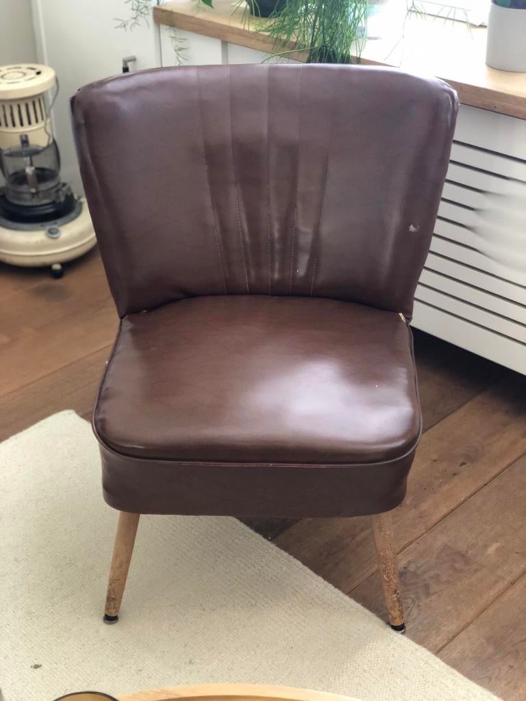 Jaren 50 Cocktail fauteuils, Ophalen, Vintage, 75 tot 100 cm, 50 tot 75 cm