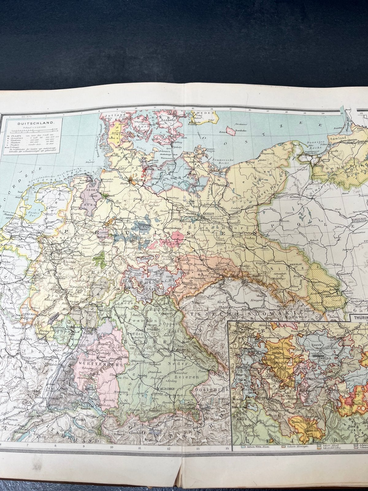 Antieke Schoolatlas, Ophalen, 1800 tot 2000, Nederland, Landkaart