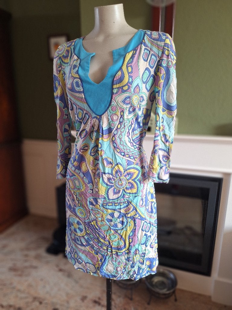 Giovane pastel kleuren jurk mt NL 38, Maat 38/40 (M), Overige kleuren, Verzenden, Zo goed als nieuw