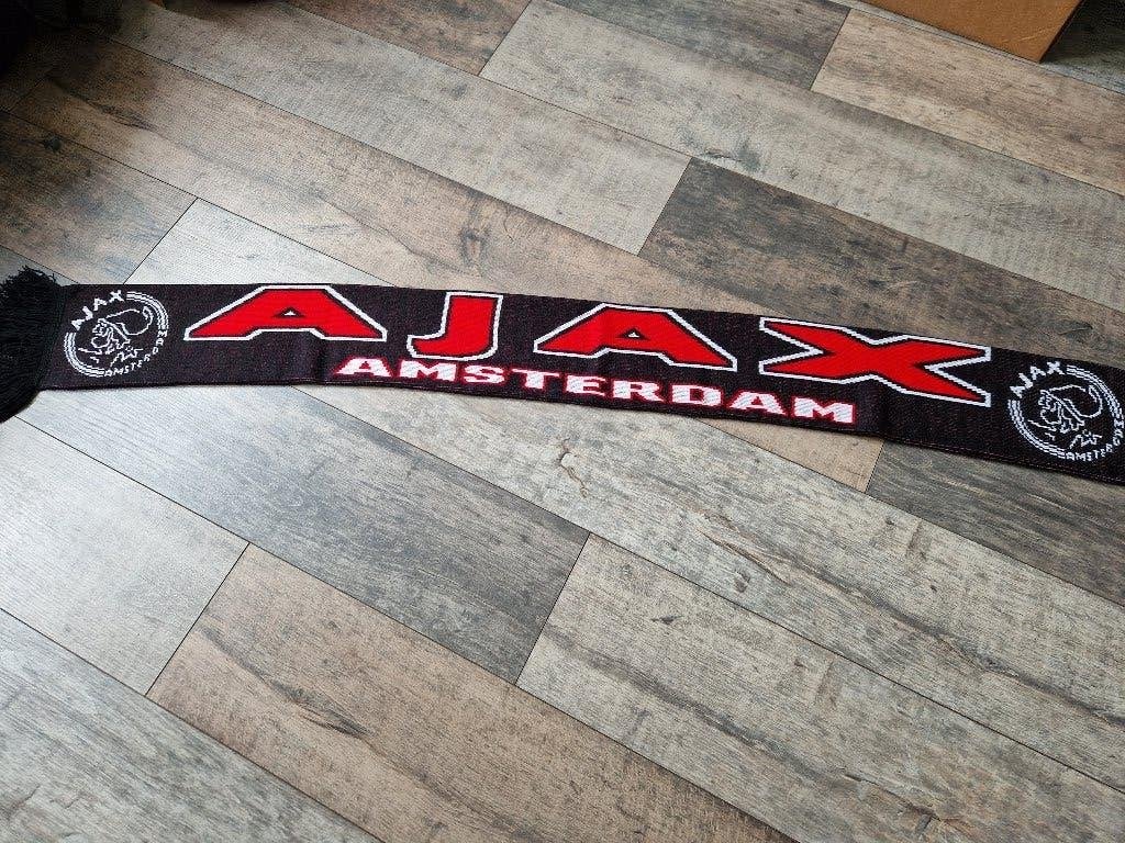 Ajax Sjaal Zwart / Rood, -, -, Ophalen of Verzenden, Zo goed als nieuw
