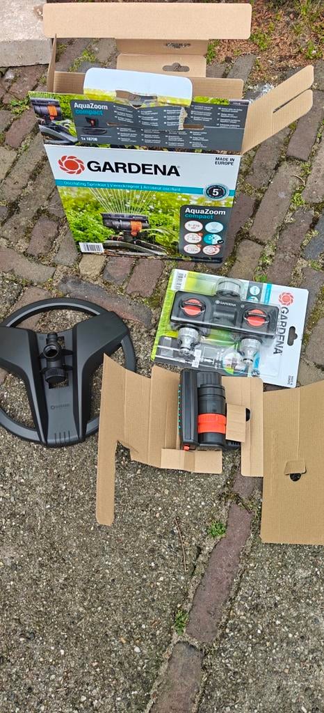 Gardena AquaZoom Compact Zwenksproeier en Koppelingen, Tuin en Terras, Tuinsproeiers, Ophalen of Verzenden