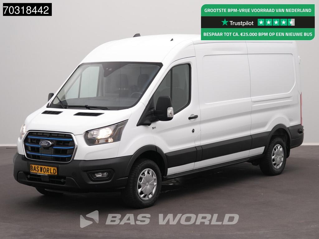 Ford e-Transit 184pk Elektrisch 68kWh 317km WLTP L3H2 Navi A, Automaat, Stof, Gebruikt, Euro 6
