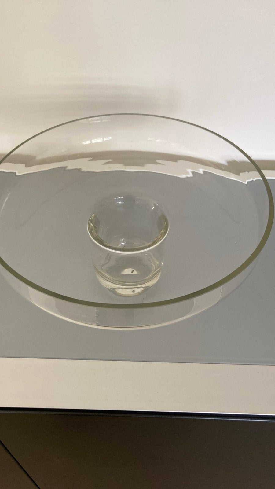 Grote Glazen schaal op voet mini chipje kleine op hoge voet, Schaal, Rond, Ophalen of Verzenden, Glas