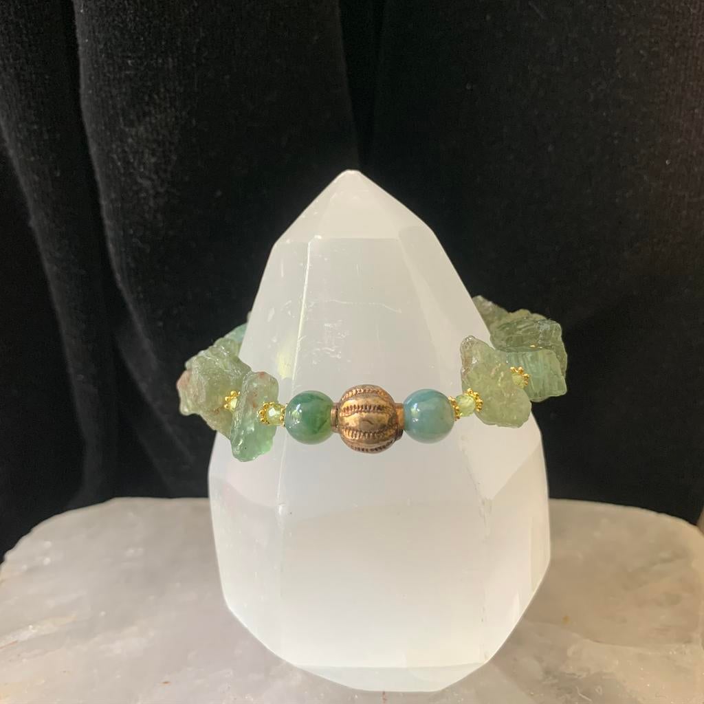 Peridoot olivijn beschermt geluk manifestatie succes magie, Sieraden, Tassen en Uiterlijk, Armbanden, Met bedels of kralen, Nieuw