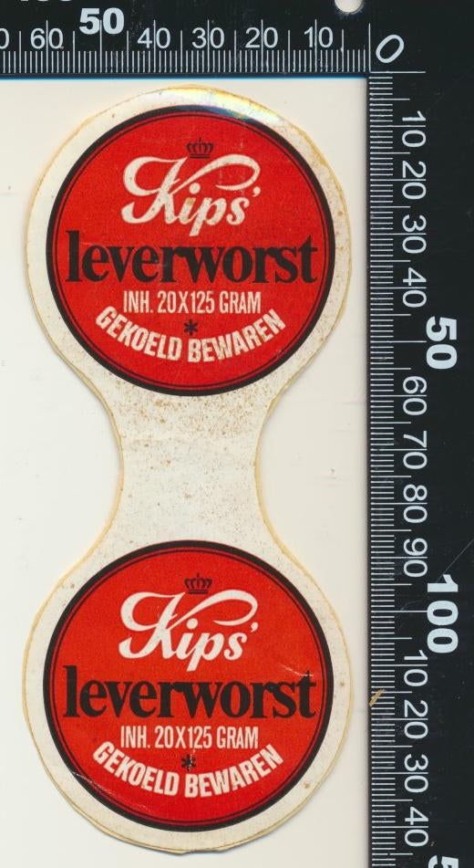 Sticker: Kips - Leverworst, Ophalen of Verzenden, Zo goed als nieuw, Bedrijf of Vereniging