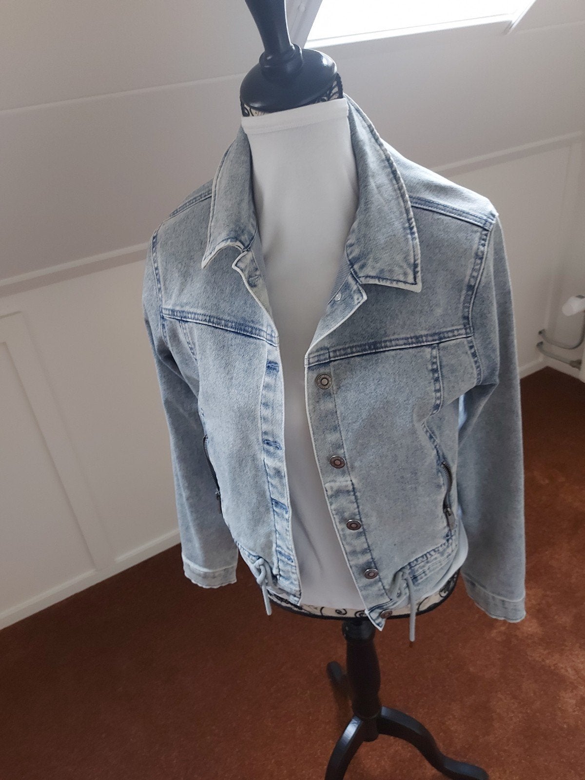 Yest Stonewashed Jeansjasje Maat 40 met Aantrekkoord, Maat 38/40 (M), Zo goed als nieuw, Yest, Verzenden