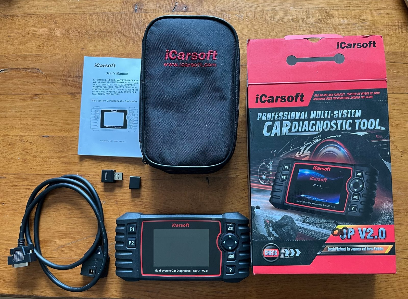 iCarsoft OP V2.0 Professionele Auto Diagnosetool, Ophalen of Verzenden, Zo goed als nieuw