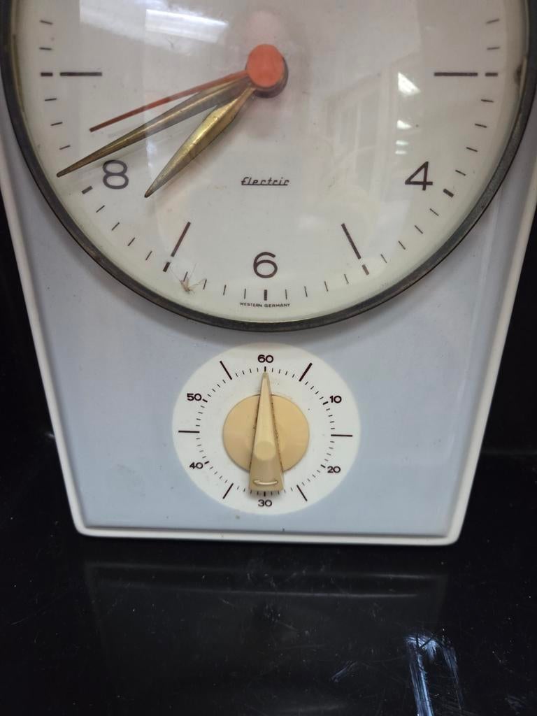 Vintage Kaiser elektrische klok met timer, West-Duitsland, Ophalen of Verzenden