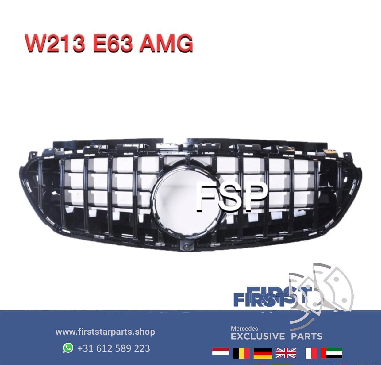 W213 E63 E KLASSE PRE-FACELIFT E63S AMG GT GRIL 2016-2020, Gebruikt, -, Ophalen of Verzenden, -