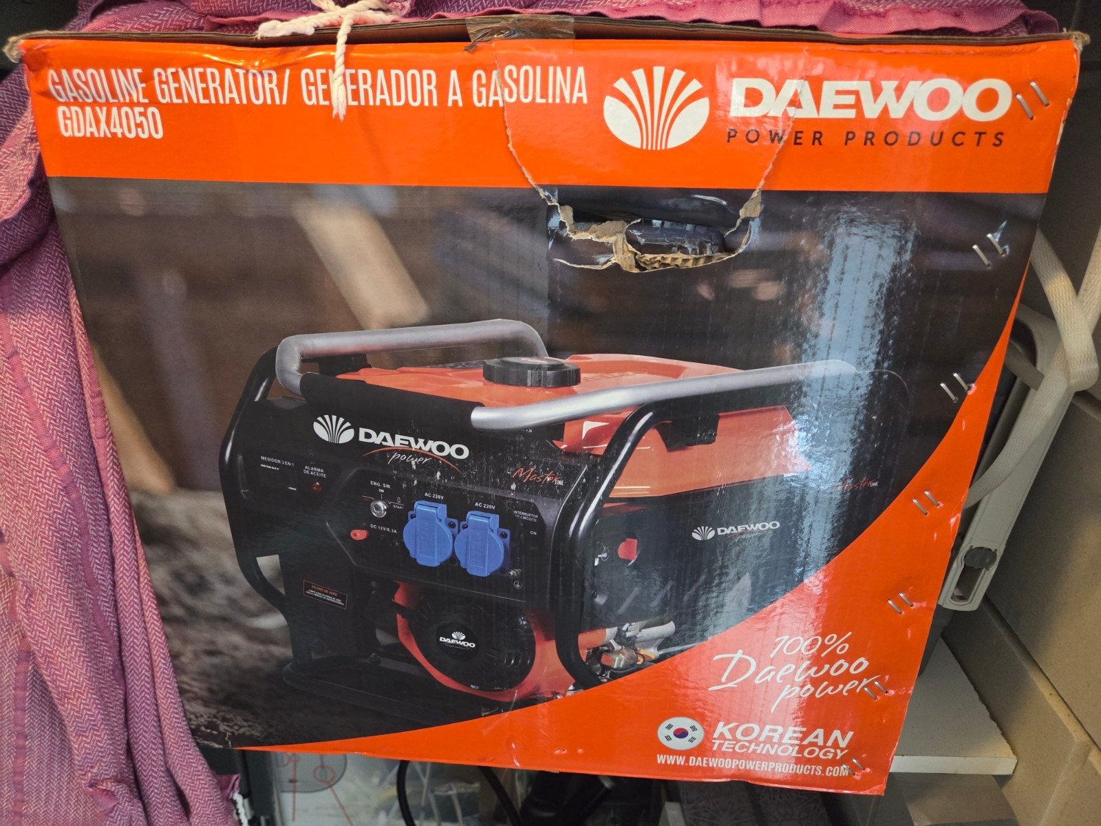 Nieuwe Daewoo GDAX4050 Benzine Generator in Doos, Ophalen