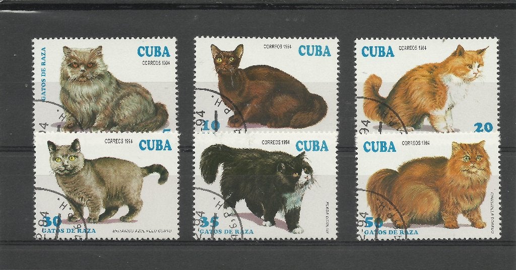 Cuba  CATS  Michel nr. 3730-35  gestempeld, Ophalen, Gestempeld, Midden-Amerika