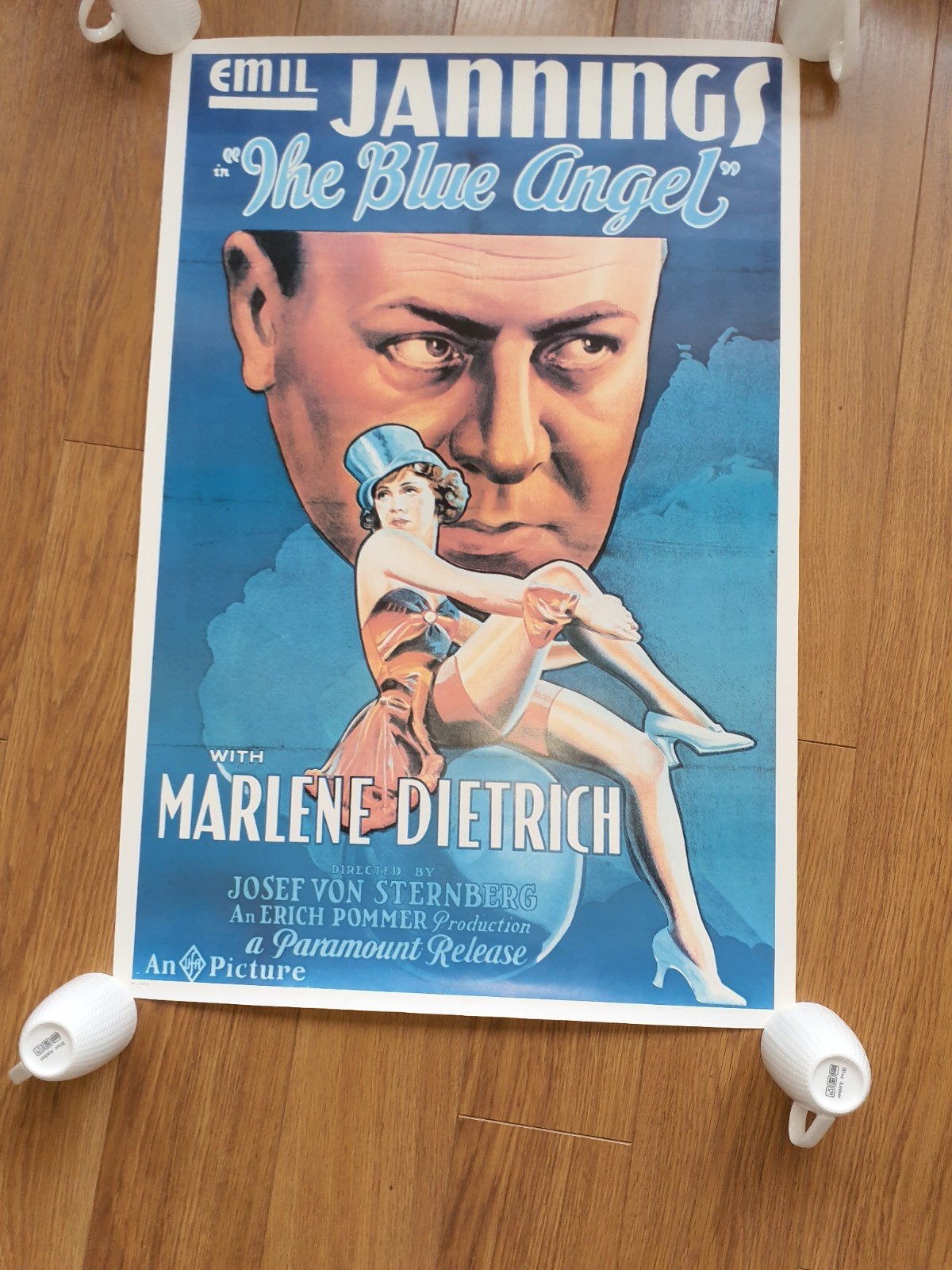 Filmposter Marlene Dietrich Blue Angel (Tsjechische her, Rechthoekig Staand, Ophalen of Verzenden, Zo goed als nieuw, A1 t/m A3