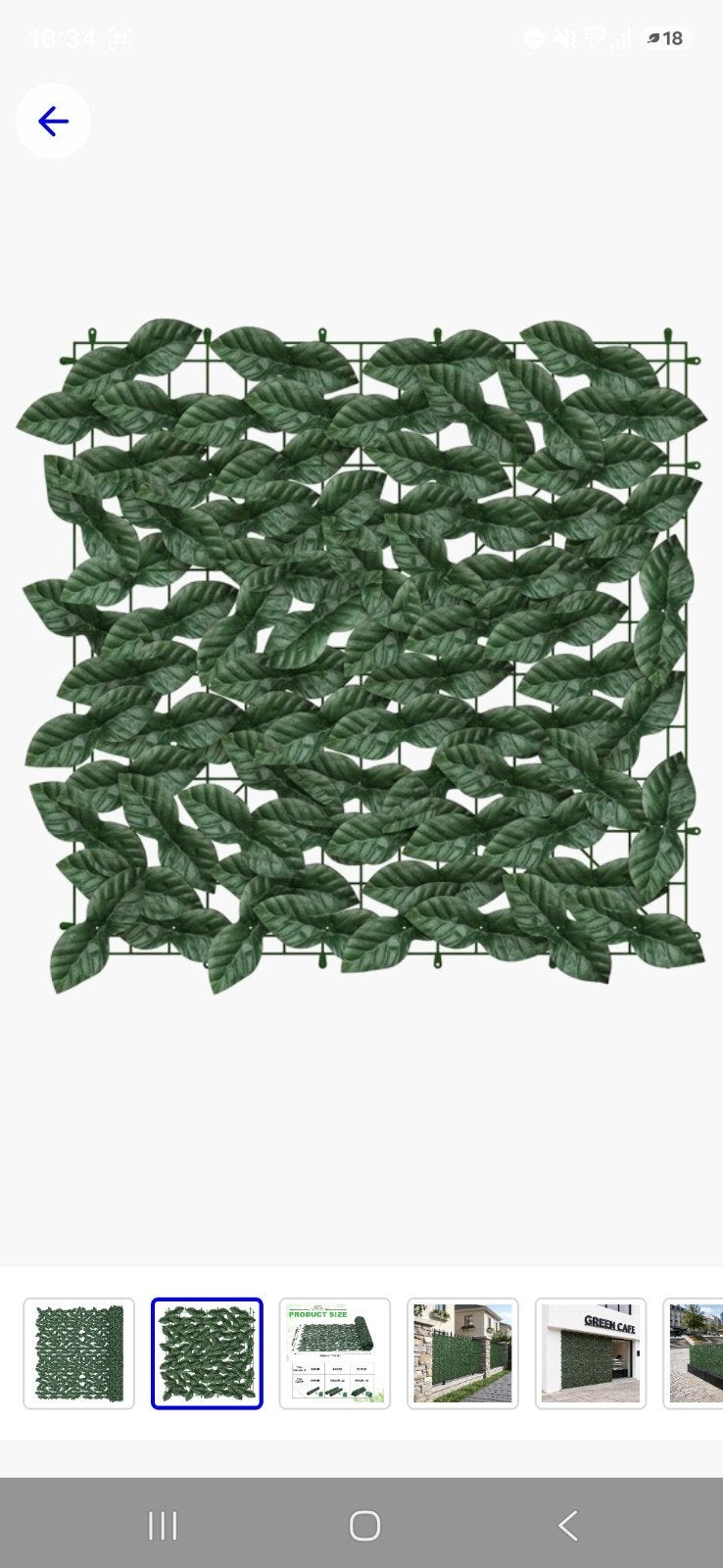 NIEUW Kunsthaag Hedera -  voor Privacy, Tuin en Terras, Ophalen, Kunststof, 100 tot 150 cm, Nieuw