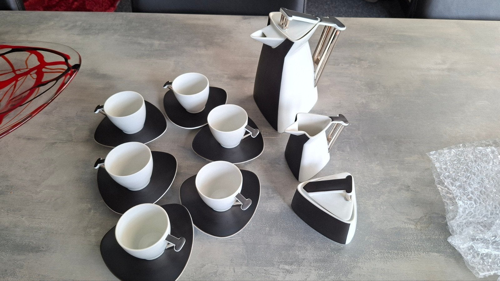 Design koffieservies - Atelier Lesov Porcelaine de Boheme, Overige merken, Ophalen of Verzenden, Zo goed als nieuw, Modern