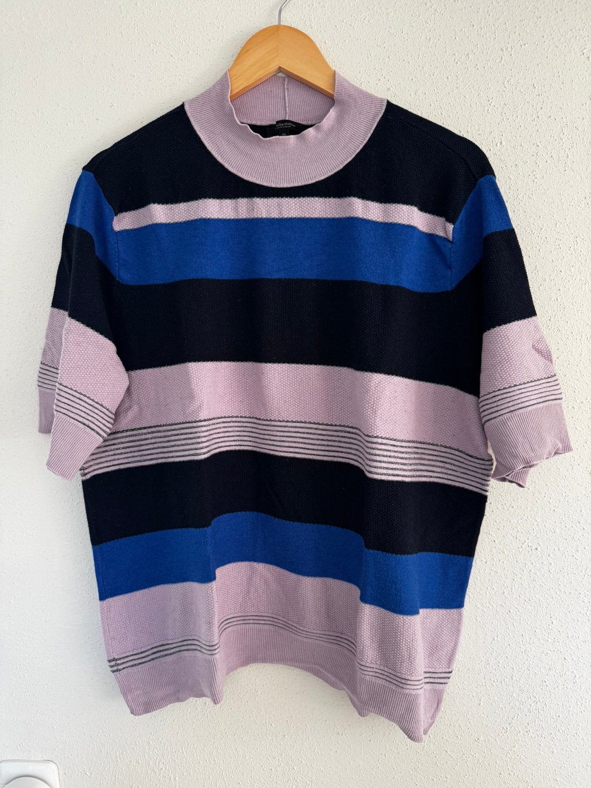 Truitje meerkleurig met turtleneck Claudia Sträter maat 46, Blauw, Maat 46/48 (XL) of groter, Ophalen of Verzenden, Korte mouw
