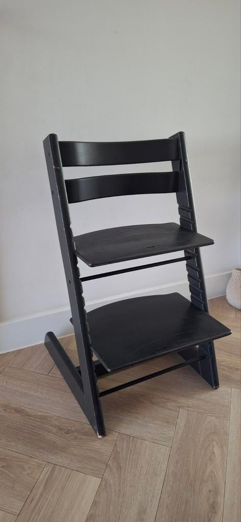 Stokke Tripp Trapp meegroeistoel - Zwart, Ophalen, Gebruikt, Meegroeistoel, Aanschuifbaar