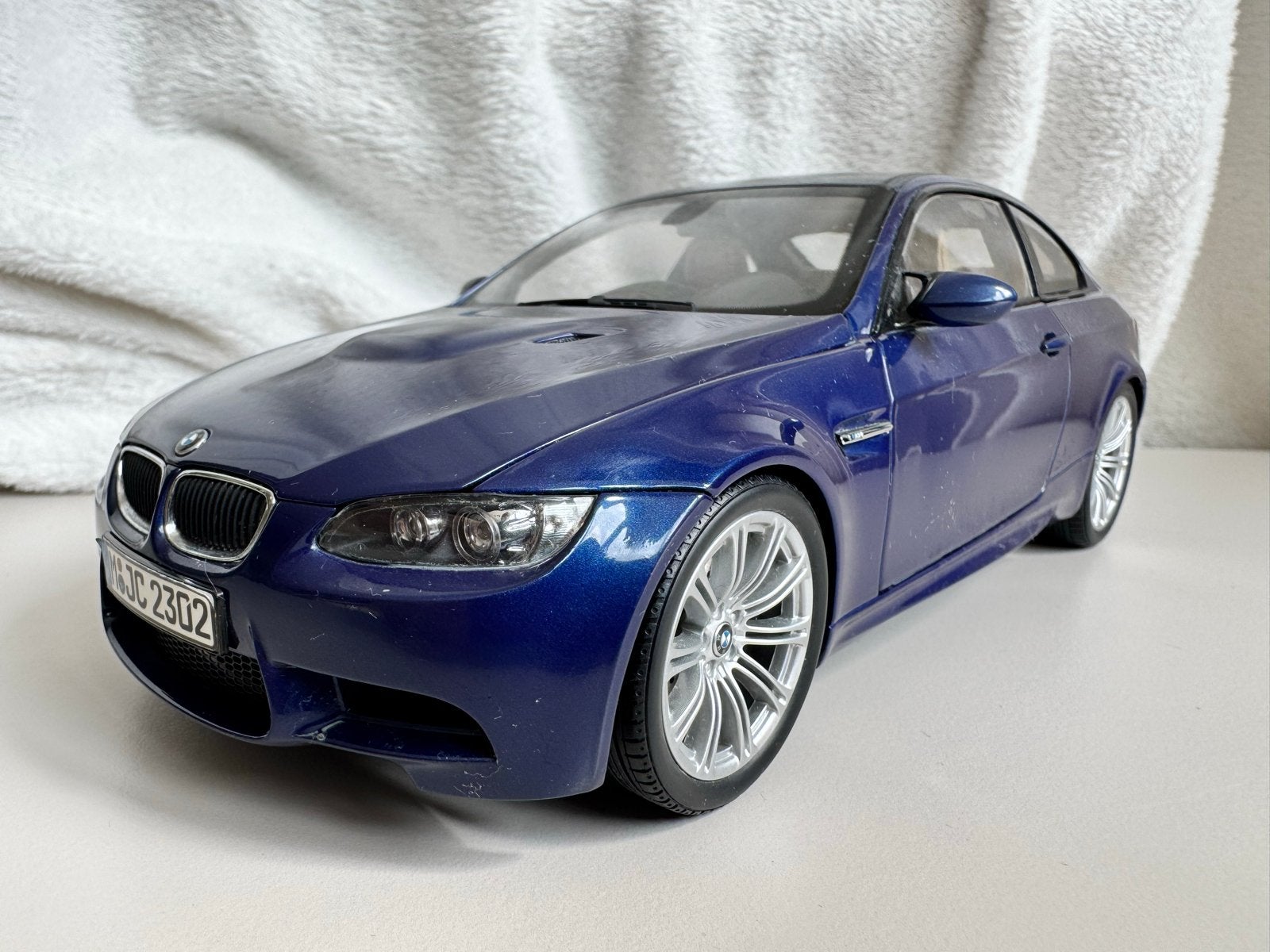 Kyosho 1:18 BMW E92 M3 Interlagos Blauw, Ophalen of Verzenden, Gebruikt, Auto, Kyosho