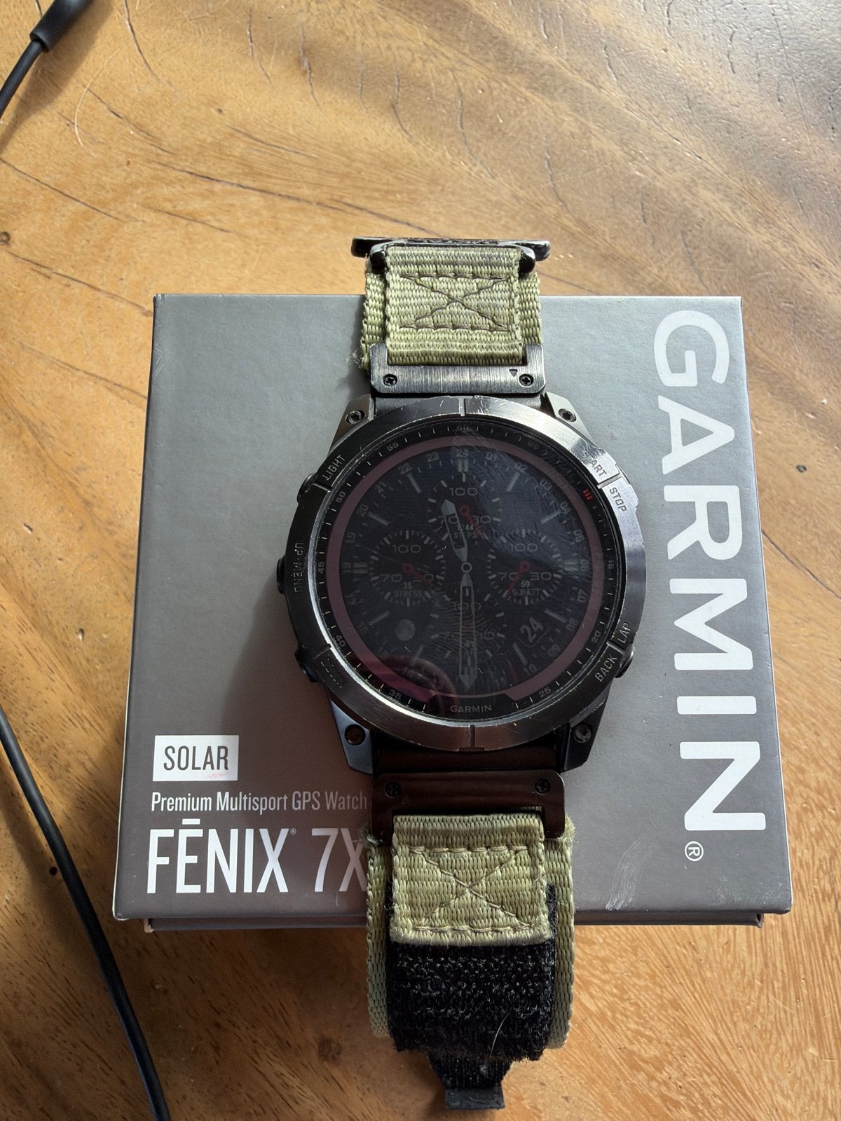 Garmin Fenix 7X Solar 51mm Pro, Ophalen, Waterdicht, Afstand, Gebruikt