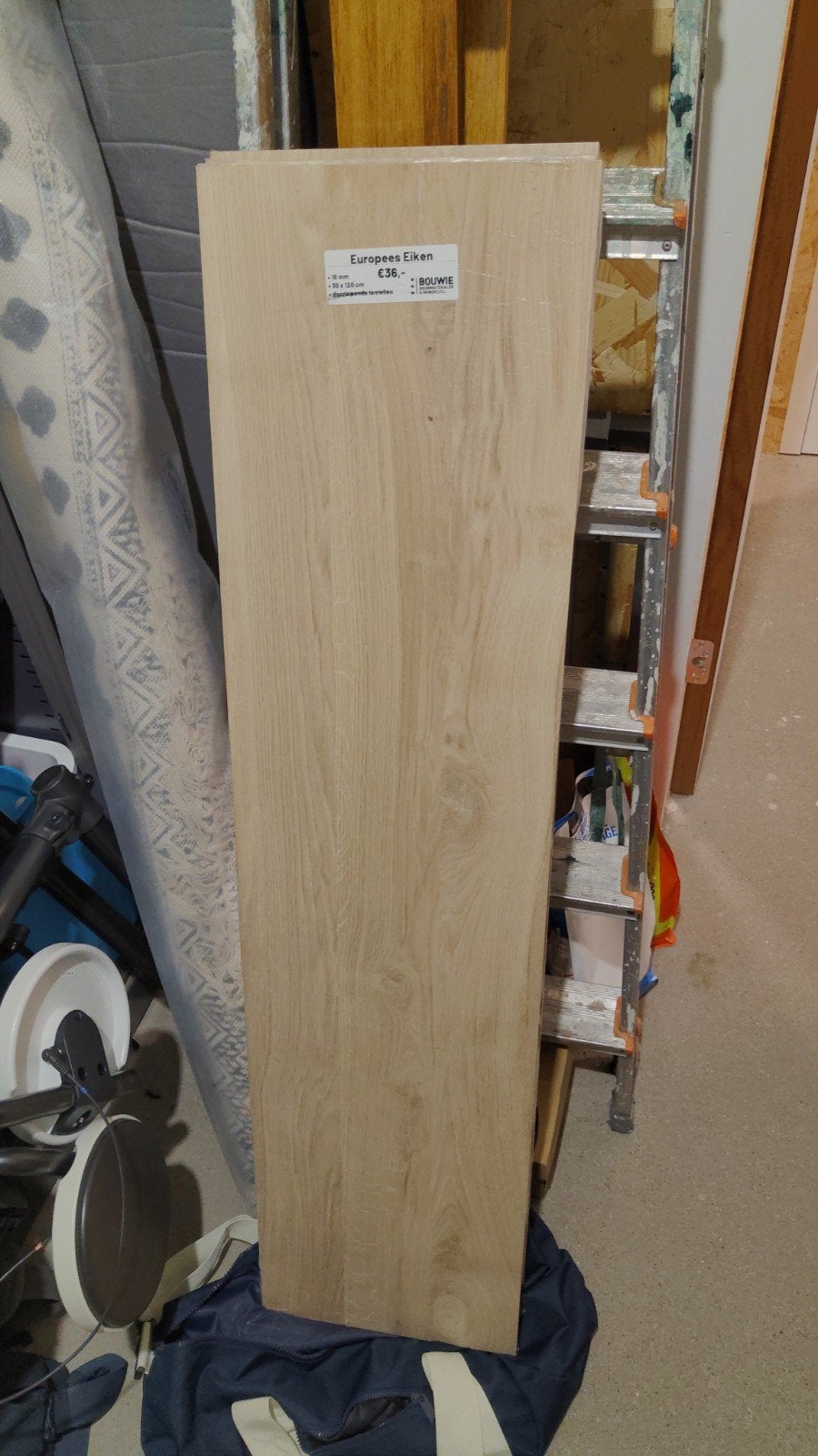 4x Europees Eiken plank / meubelpaneel 30x120 en 30x100, Doe-het-zelf en Verbouw, Ophalen, Minder dan 25 mm, Eiken, Nieuw