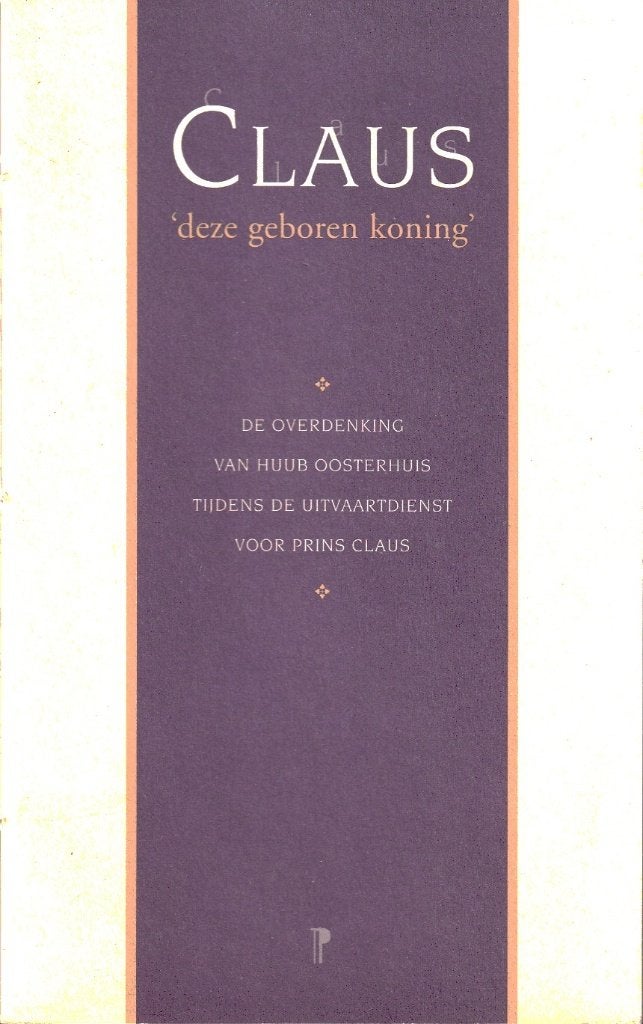 CLAUS - `deze geboren koning` HUUB OOSTERHUIS, Ophalen of Verzenden, Zo goed als nieuw, Nederland, Kaart, Foto of Prent