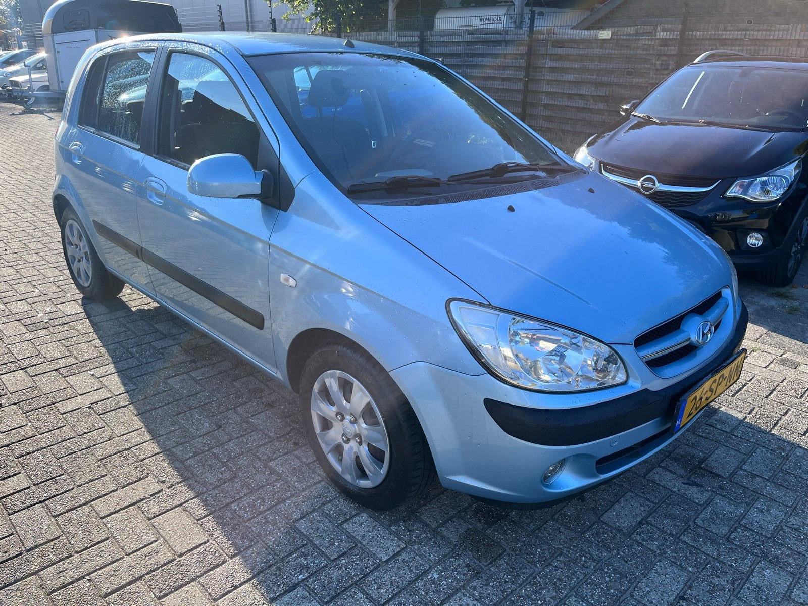 Hyundai Getz 1.4 5DRS 2006 Blauw 4 goeie all season banden, Auto's, Voorwielaandrijving, 40 €/maand, 4 cilinders, Blauw