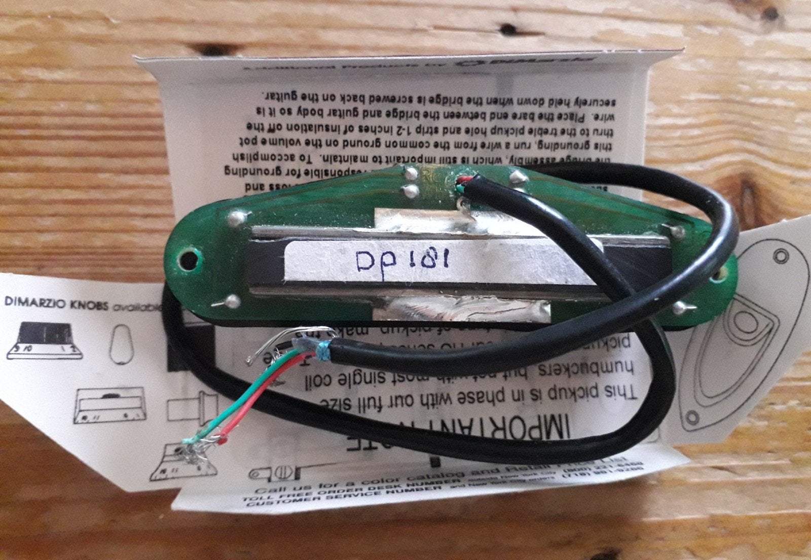 DiMarzio DP181 pickup zwart, Ophalen of Verzenden, Elektrische gitaar