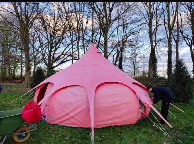 lotus tent / yurt, Caravans en Kamperen, Ophalen, Gebruikt