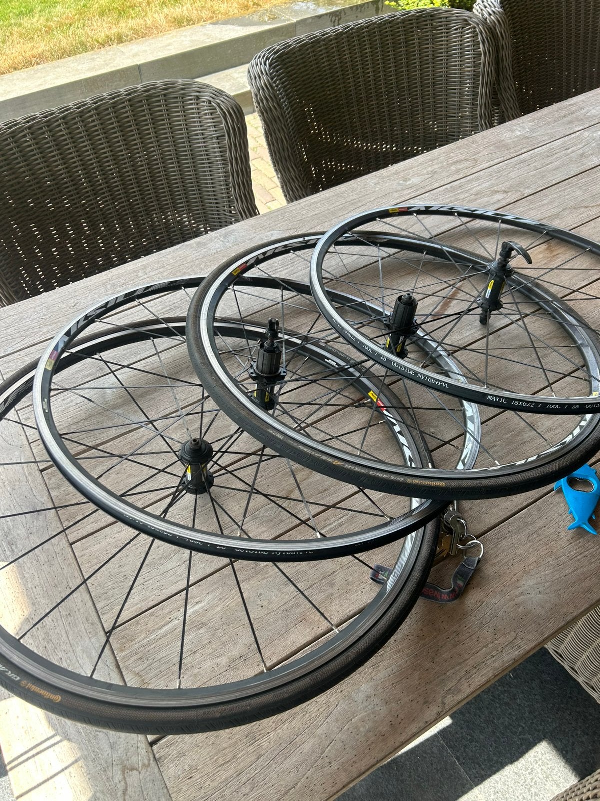 Mavic wielset racefiets, Fietsen en Brommers, Fietsonderdelen, Gebruikt, Aluminium, Racefiets, Ophalen