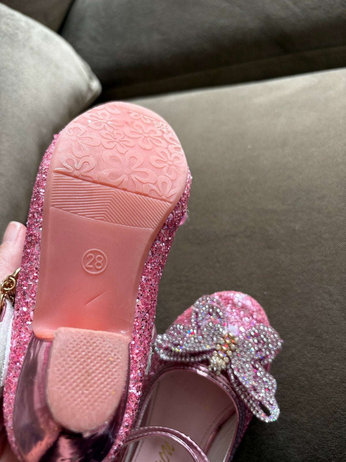 Roze glitter prinsessenschoenen maat 28, Meisje, Schoenen, Ophalen of Verzenden, Zo goed als nieuw