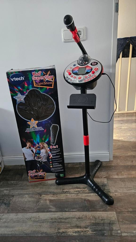 VTech Kidi SuperStar LightShow Microfoon Karaoke Set, Kinderen en Baby's, Speelgoed | Vtech, Ophalen, Zo goed als nieuw, 6 jaar of ouder