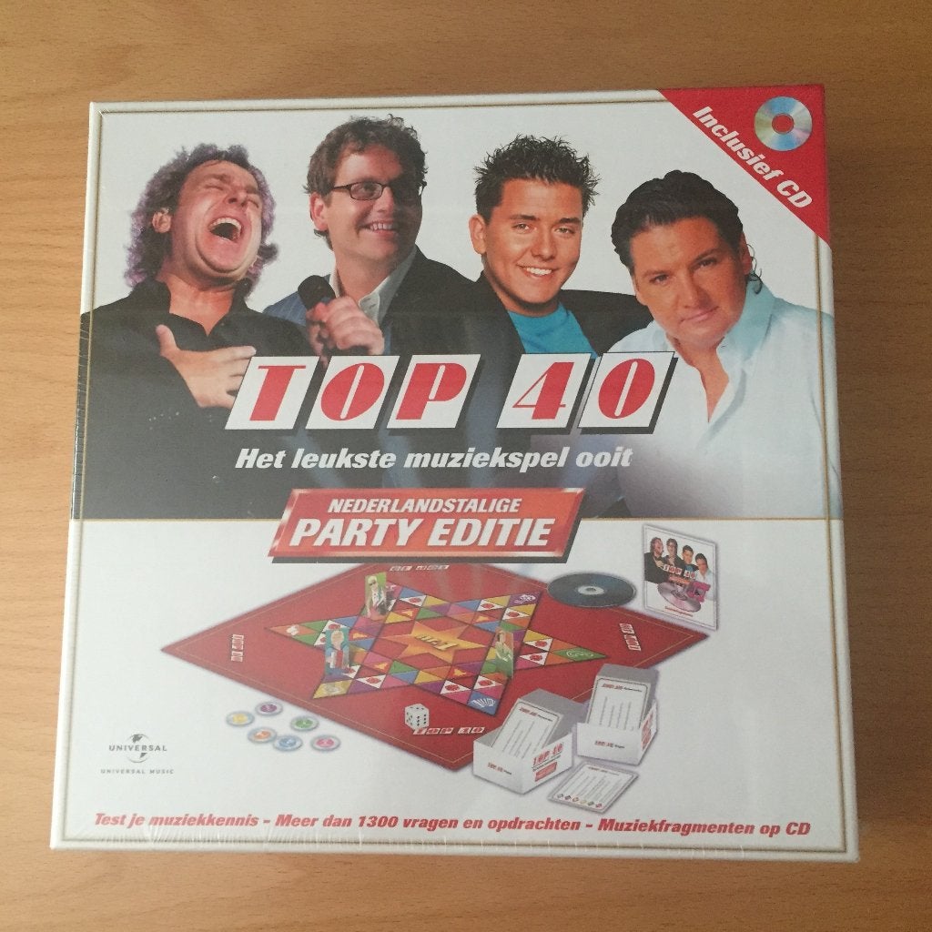 Top 40 Het Leukste Muziekspel Ooit - Party Editie, Een of twee spelers, Ophalen, Nieuw, Universal Music